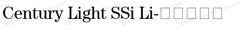 Century Light SSi Li字体转换